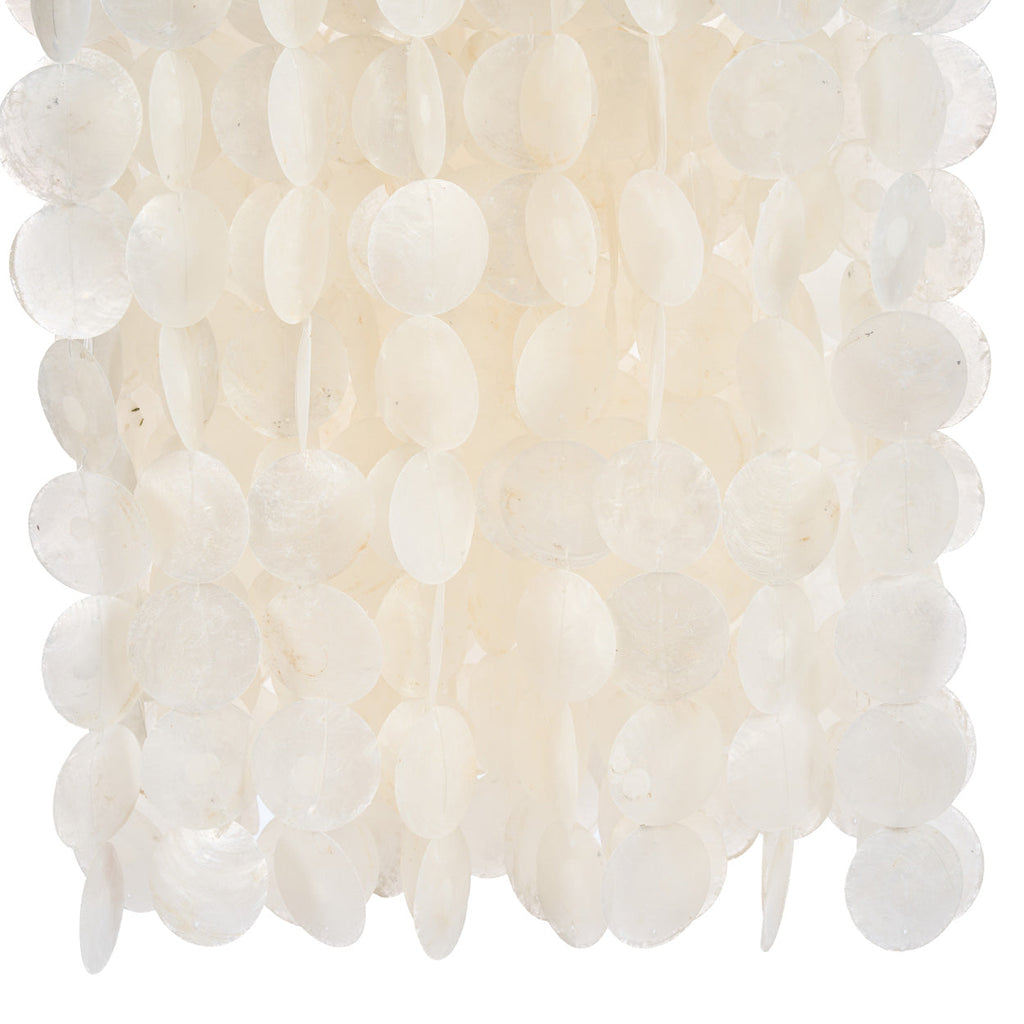Suspension en perles de bois naturelles forme goutte – H85 cm