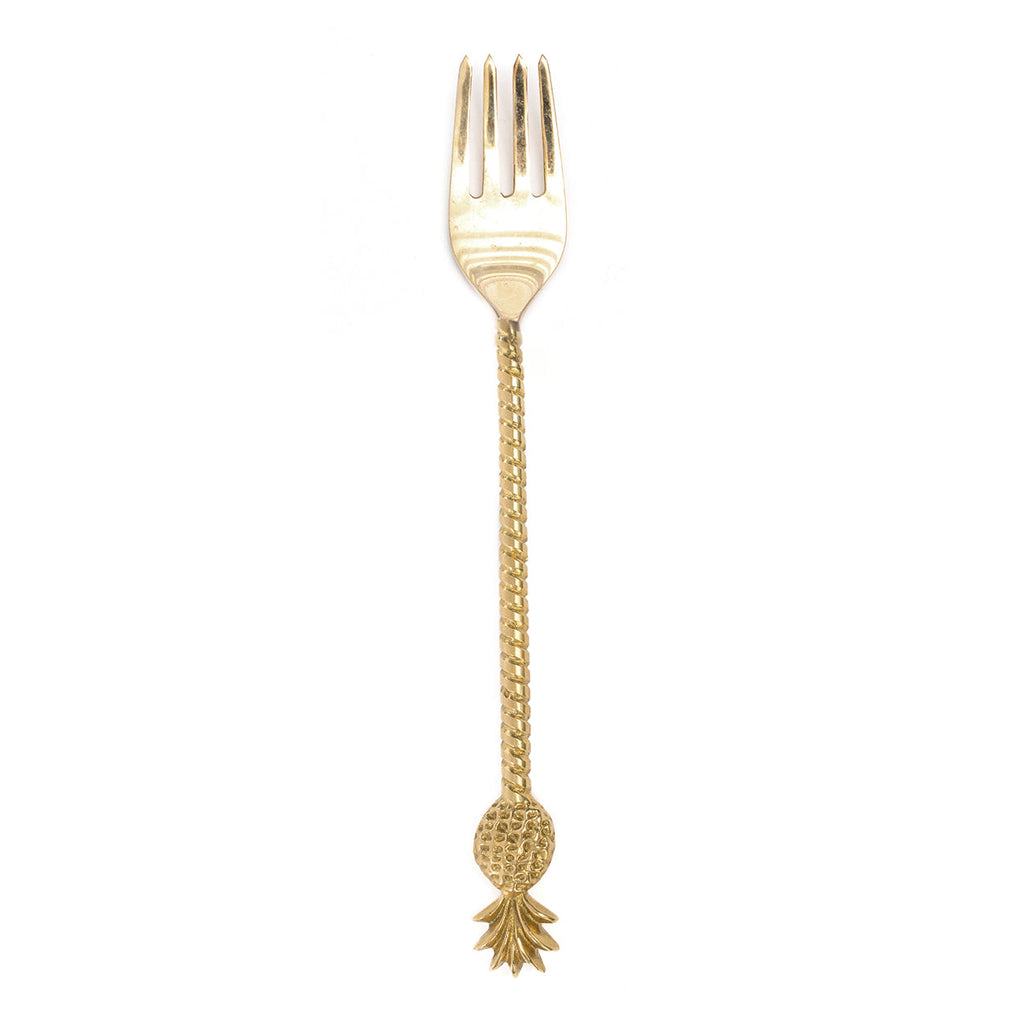 La fourchette en or avec ananas
