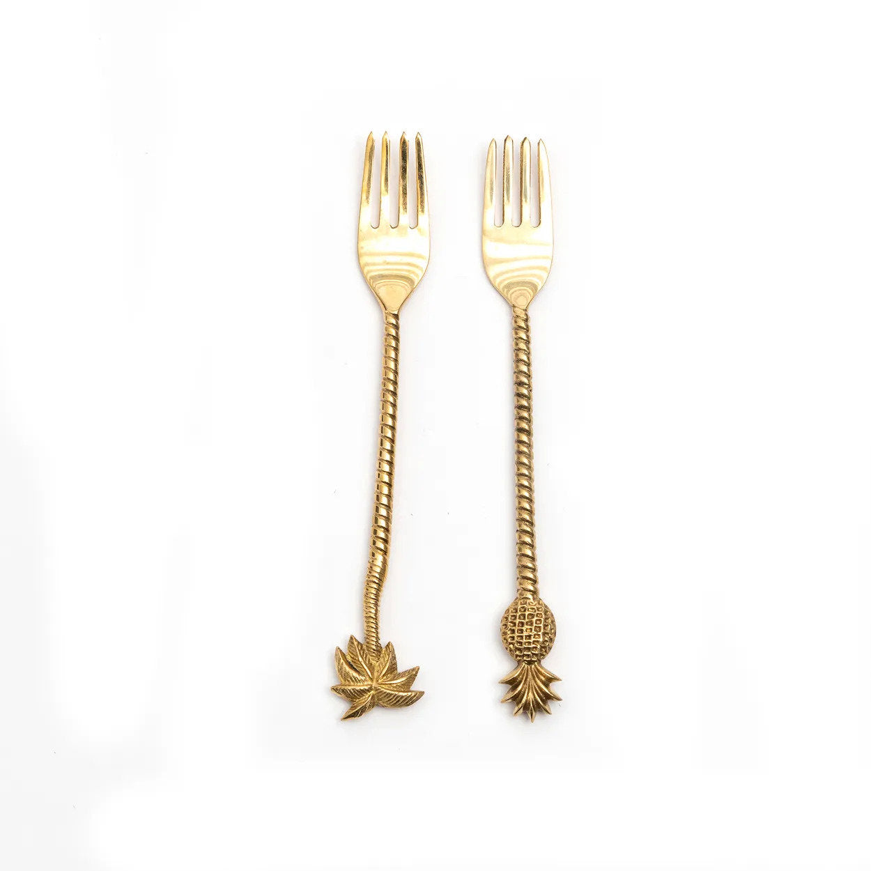 La fourchette en or avec ananas
