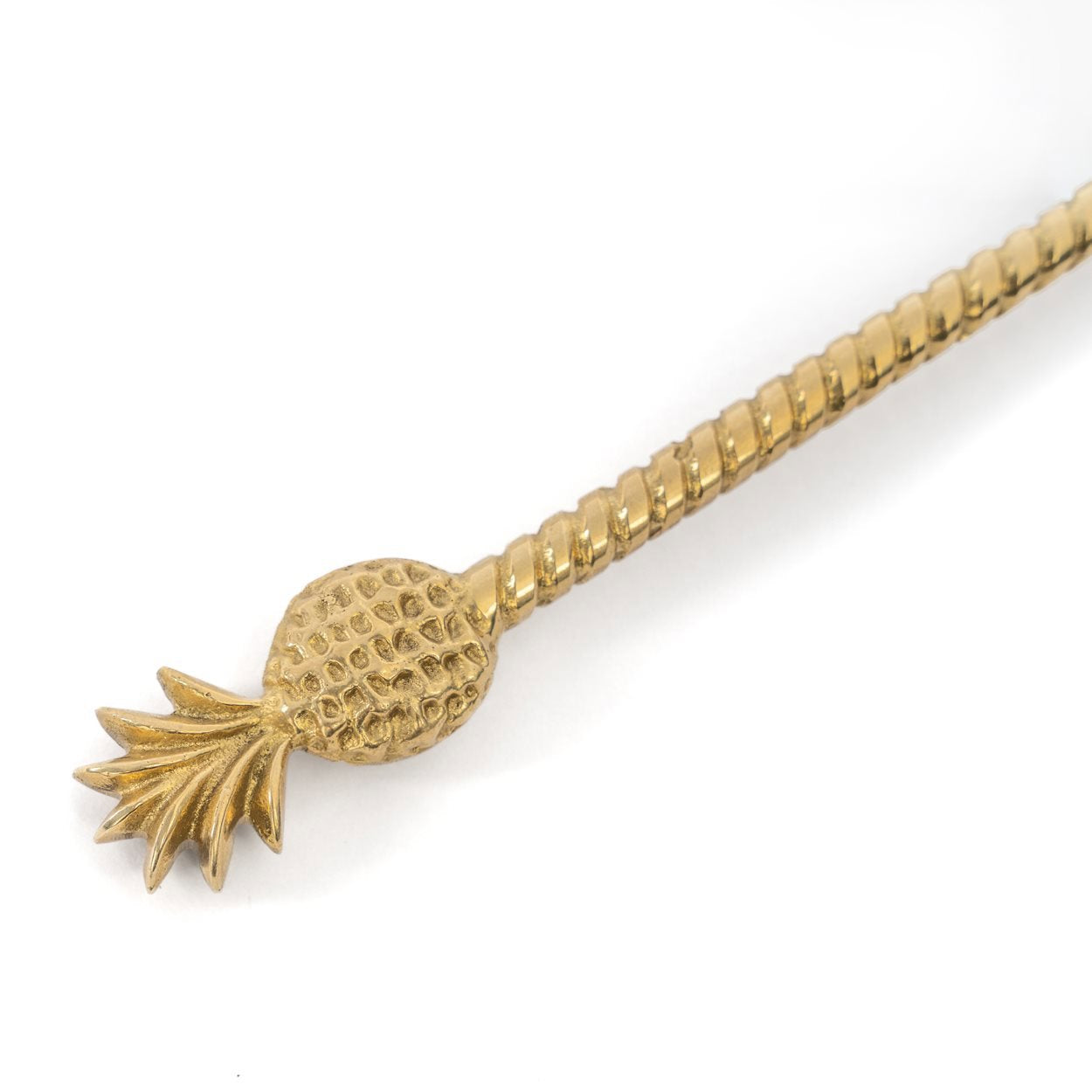 Cuillère à thé en laiton doré – Ananas sculpté