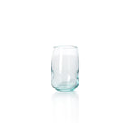 Verre en verre recyclé transparent – Finition bleu clair – H11 cm
