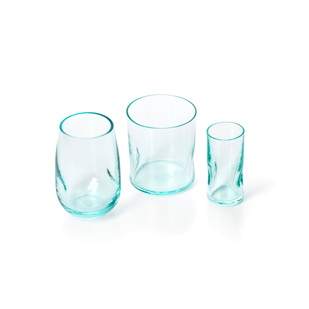 Verre à shot en verre recyclé naturel 9 cm