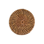 Dessous de verre rond en rotin marron Ø11 cm