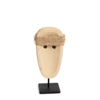 Statue en grès ovale avec coquillages – Naturel