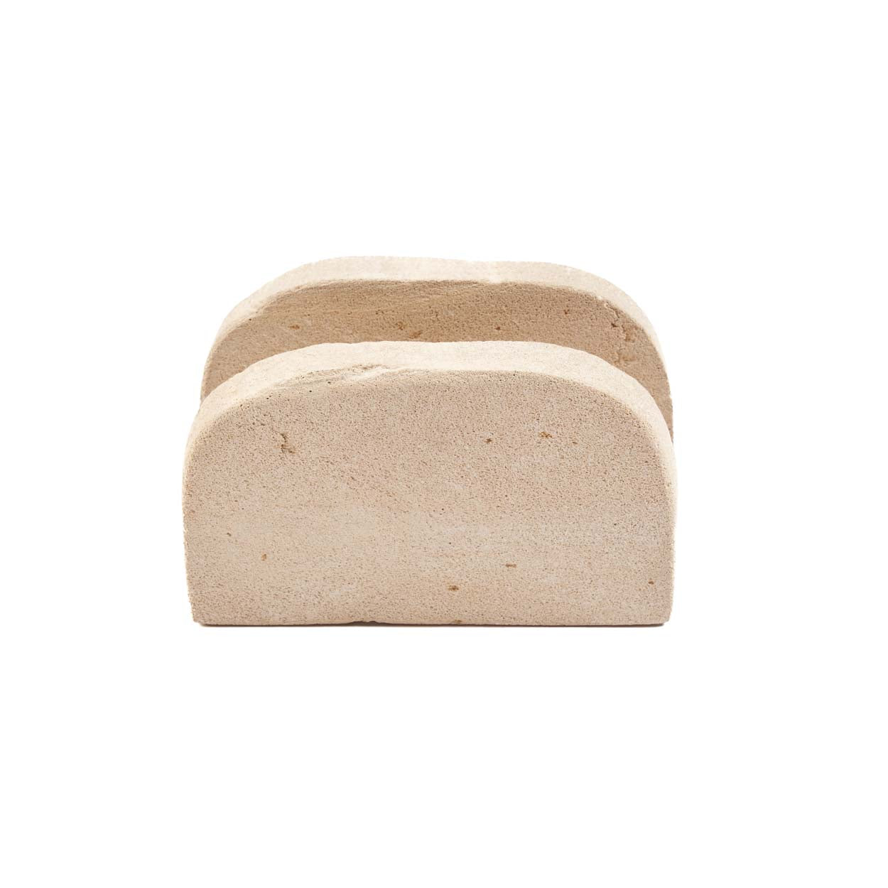 Porte-serviettes de table en pierre naturelle forme arche beige