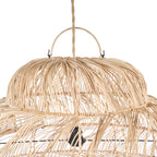 Suspension rotin naturel ajouré forme nuage – Ø102 cm