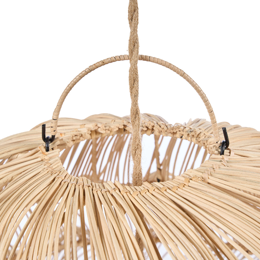 Suspension rotin naturel ajouré forme nuage – Ø102 cm
