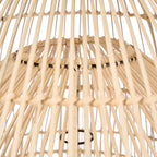 Suspension en rotin naturel forme cloche ajourée – Ø82 cm