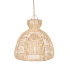 Suspension en rotin naturel tressé silhouette cloche – Ø57 cm