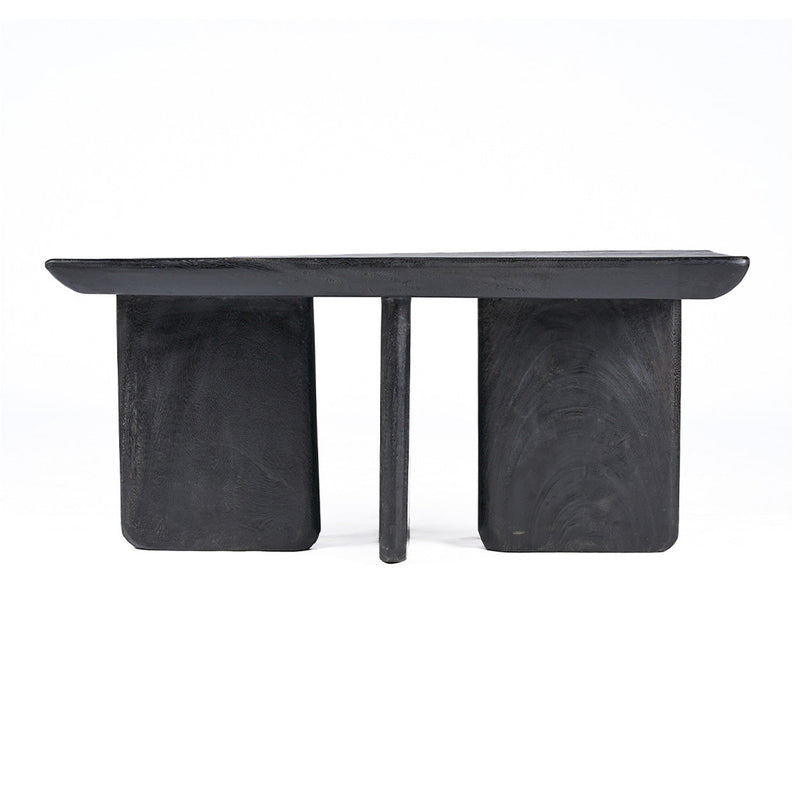 Table basse rectangulaire bois de manguier noir – 100x50 cm