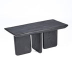 Table basse rectangulaire bois de manguier noir – 100x50 cm