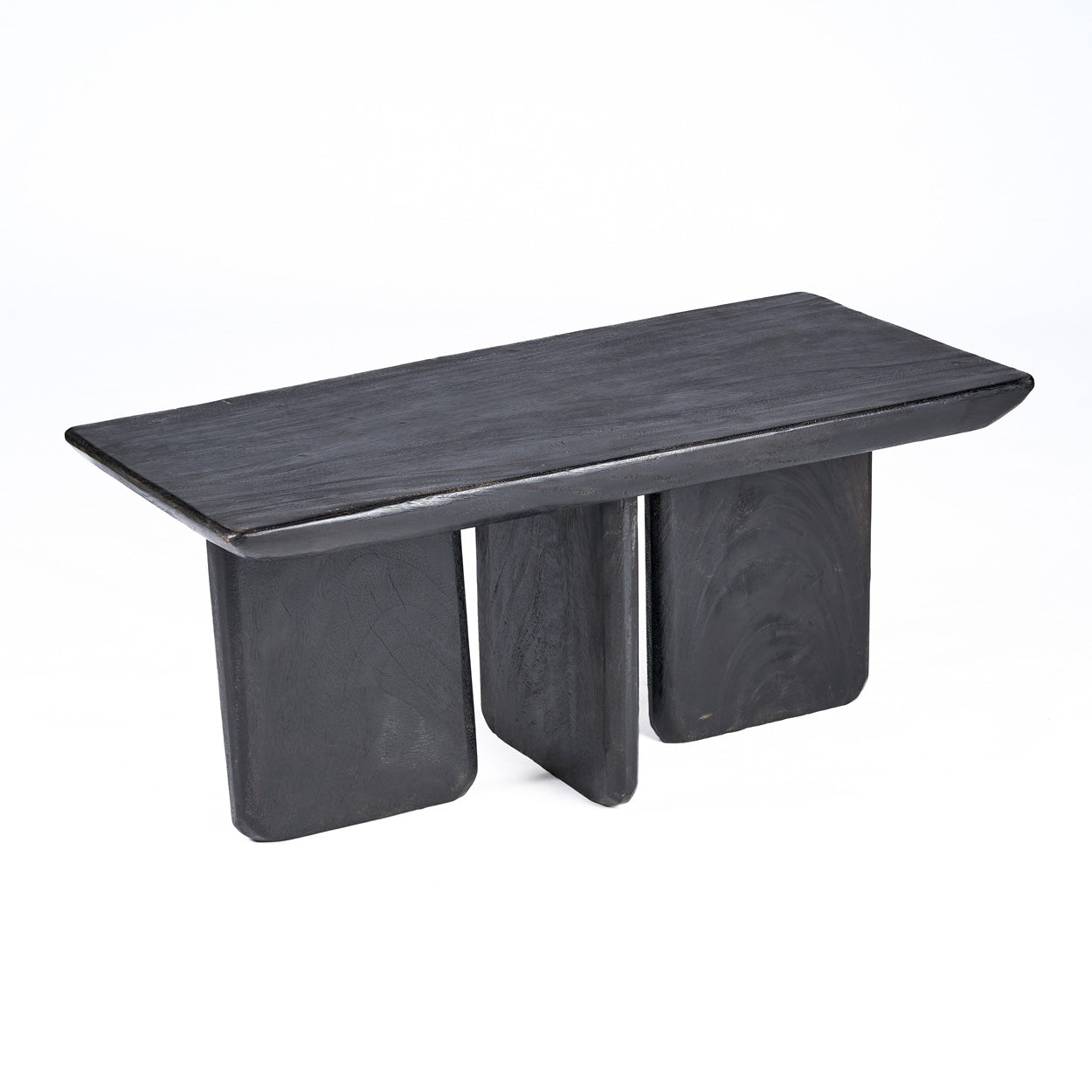 Table basse rectangulaire bois de manguier noir – 100x50 cm