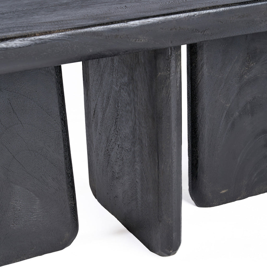 Table basse rectangulaire bois de manguier noir – 100x50 cm