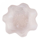 Coupe décorative en résine marbrée rose blanc forme organique
