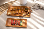 Baguettes réutilisables en bois de teck naturel