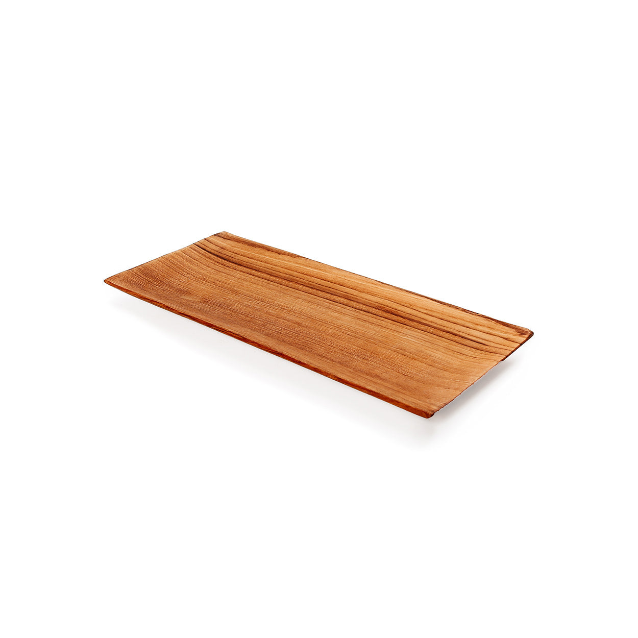 Plateau en racine de teck naturel rectangulaire pour apéritif