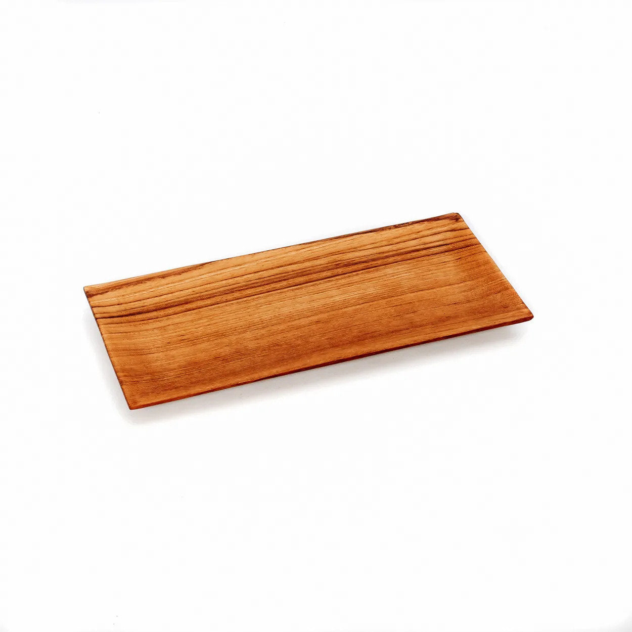 Plateau en racine de teck naturel rectangulaire pour apéritif