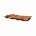 Plateau rectangulaire en racine de teck finition lustrée – 35x18 cm