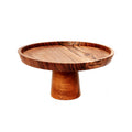 Plat à gâteau en teck naturel – Bois massif