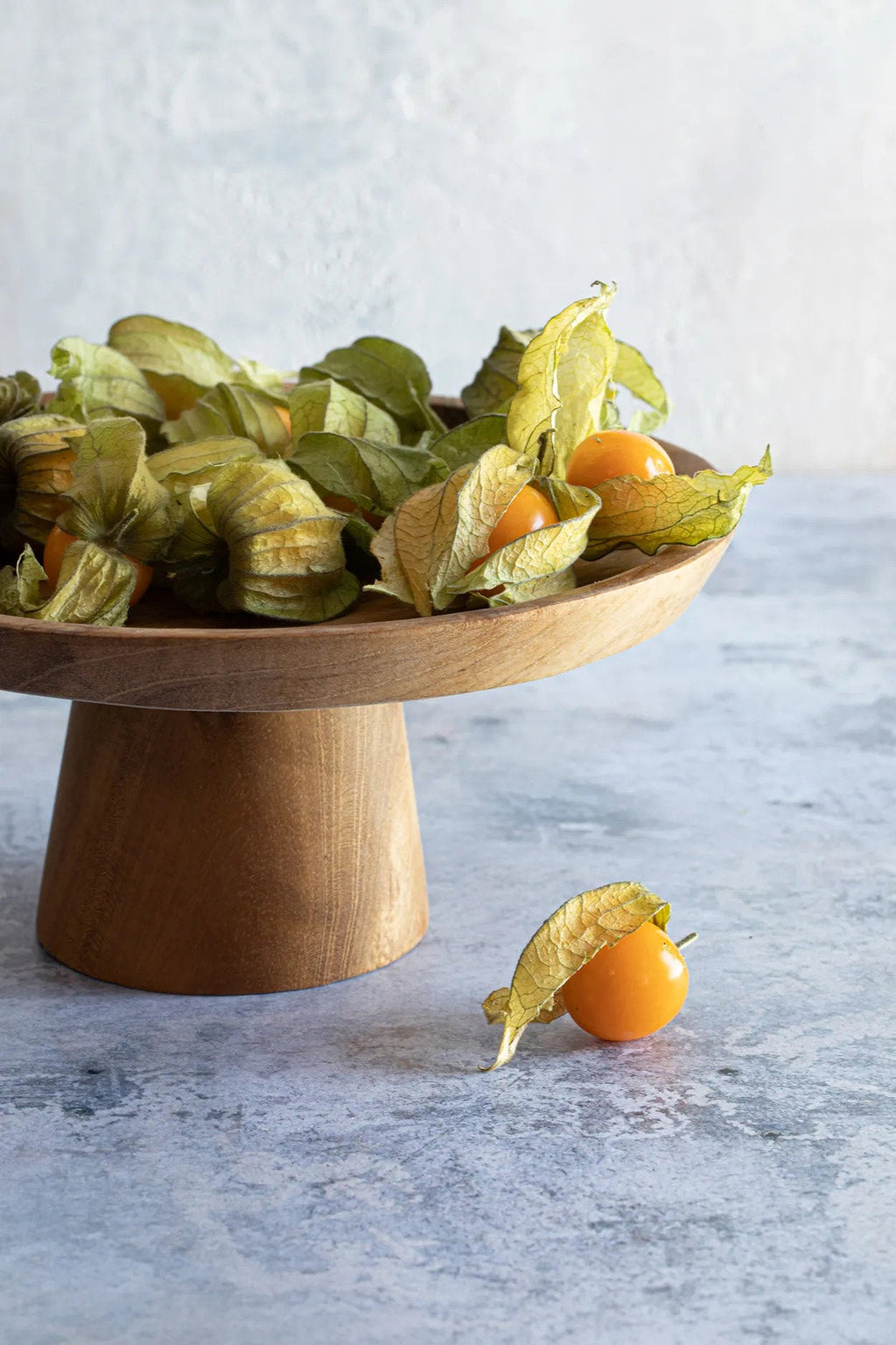 Plat à gâteau en teck naturel – Bois massif