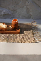 Coquetier en racine de teck naturel 5 cm artisanal