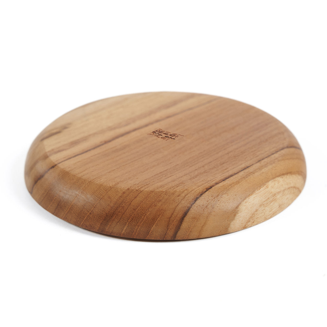 Porte-encens en teck racine finition naturelle forme ronde
