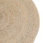 Suspension en jacinthe d'eau tressée forme organique beige – Ø60 cm