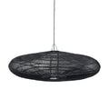 Suspension disque ajouré en rotin noir XL – Ø150 cm