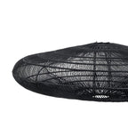 Suspension disque ajouré en rotin noir XL – Ø150 cm