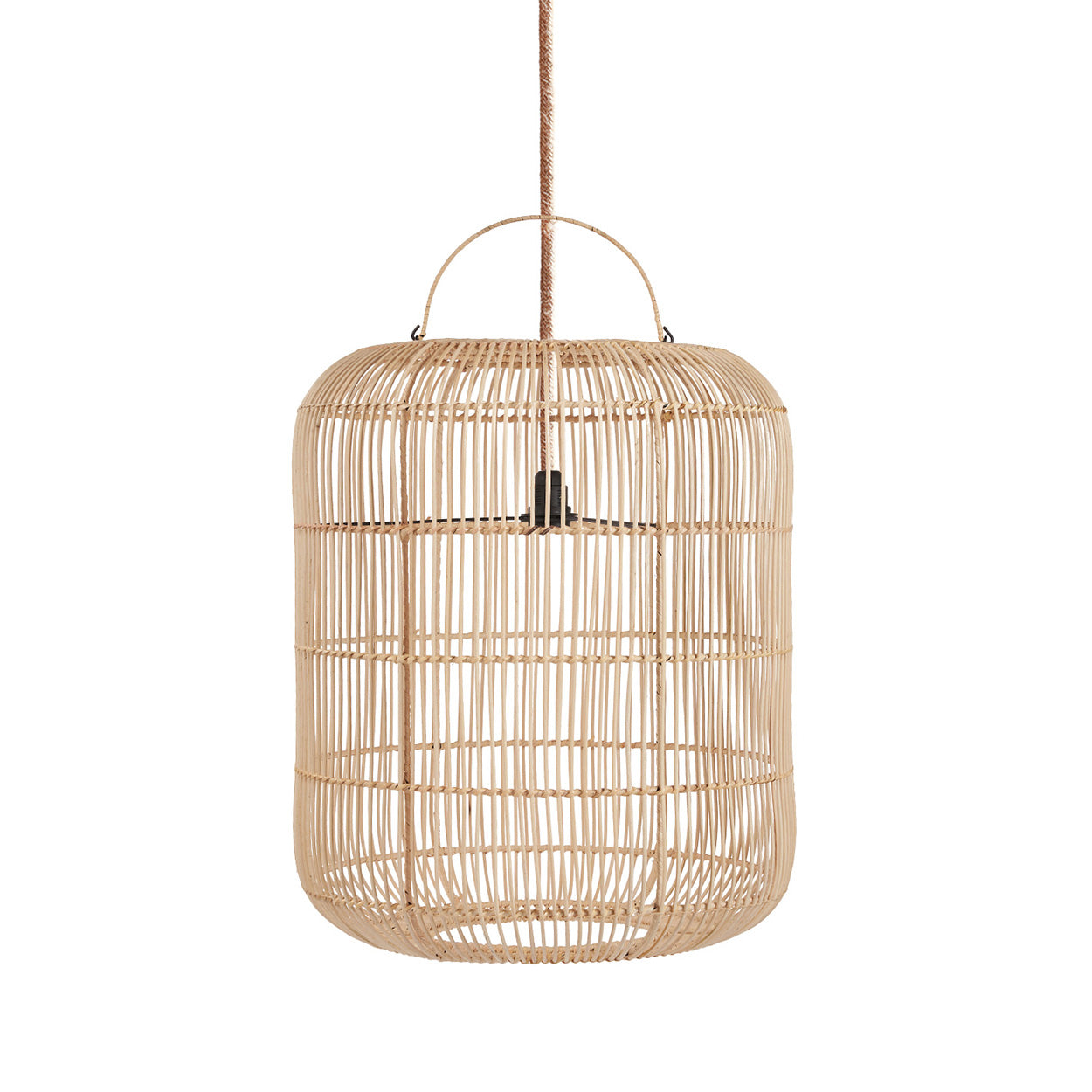Suspension en rotin naturel 50×60 cm forme arrondie