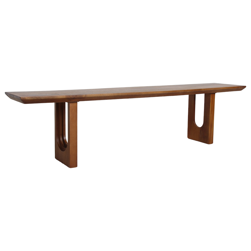 Banc salle à manger bois manguier bords arrondis – 180x35 cm