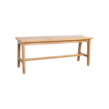 Banc en teck élégant beige intérieur extérieur – 120x35 cm