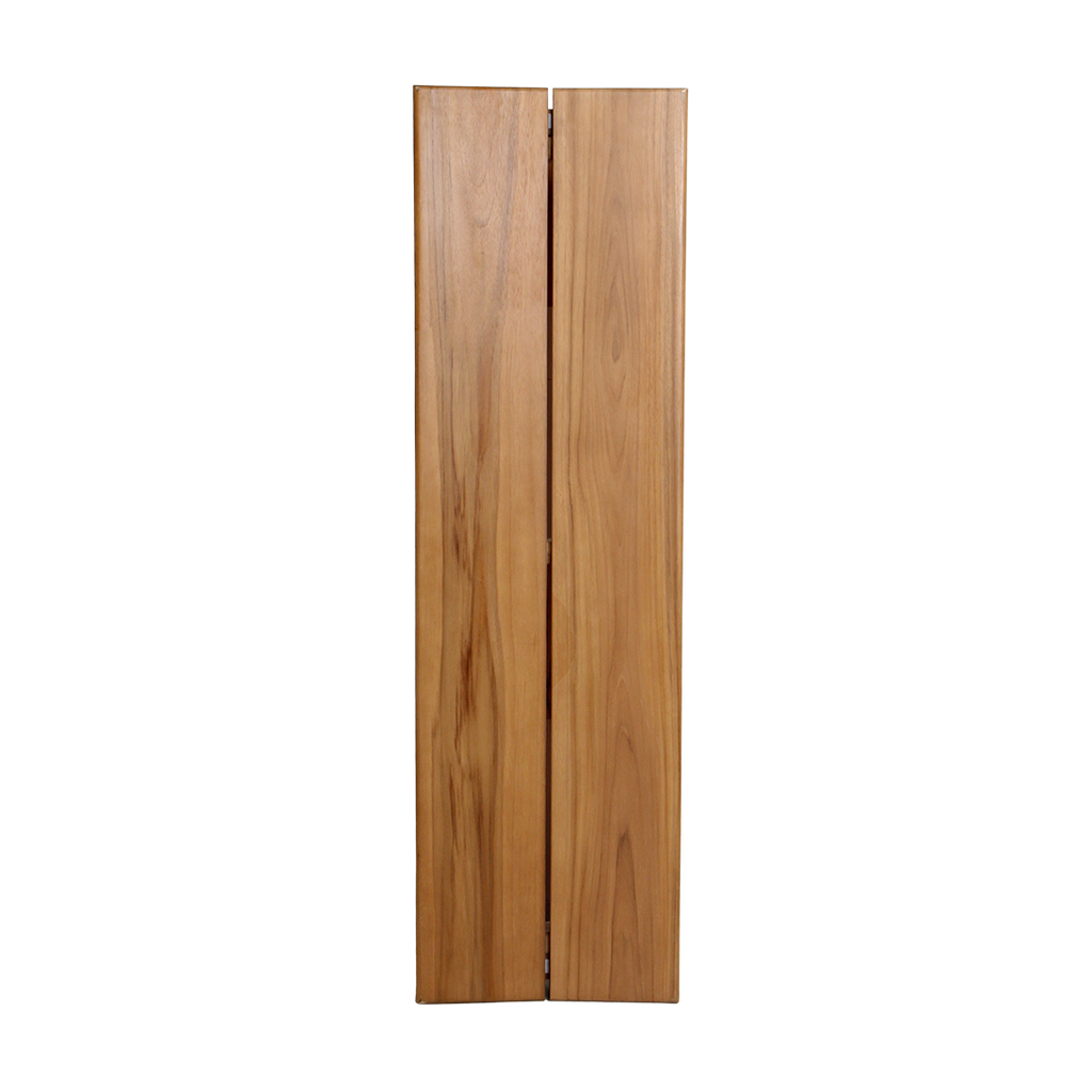 Banc en teck élégant beige intérieur extérieur – 120x35 cm