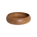 Coupe décorative ronde en teck massif finition lisse – Ø30 cm