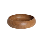 Coupe décorative ronde en teck massif finition lisse – Ø30 cm