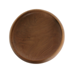 Coupe décorative ronde en teck massif finition lisse – Ø30 cm