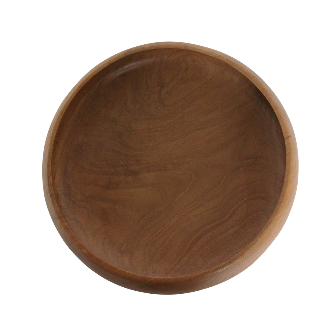Coupe décorative ronde en teck massif finition lisse – Ø30 cm