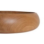 Coupe décorative ronde en teck massif finition lisse – Ø30 cm