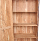 Armoire haute 1 porte en bois recyclé brun naturel – 80x40 cm