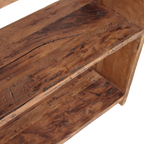 Étagère en bois recyclé marron à montants épais – 100x37 cm