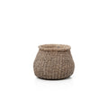 Cache-pot artisan marron en ciment pour plantes indoor