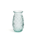 Verre à ananas en verre recyclé – Bleu profond – H15 cm