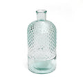 Vase en verre recyclé bleu 28 cm
