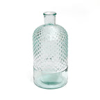 Vase en verre recyclé bleu 28 cm