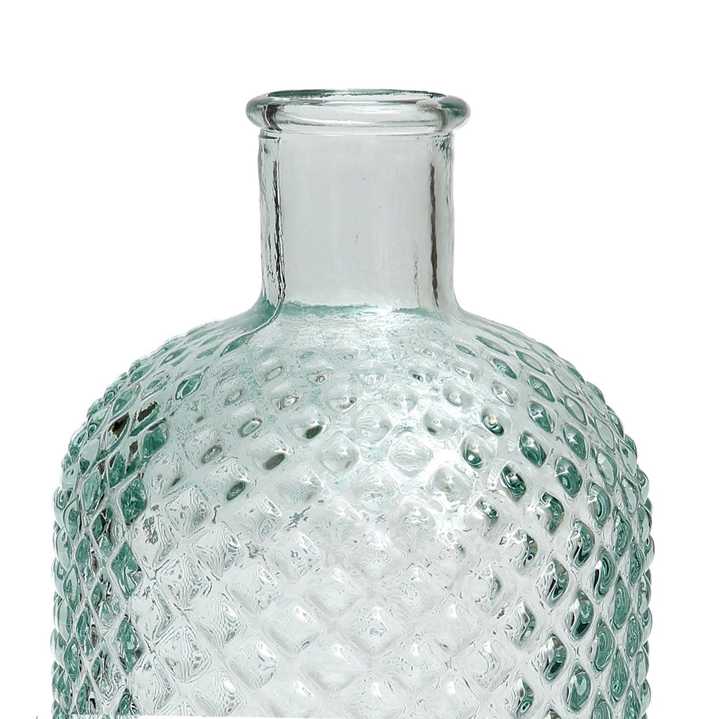 Vase en verre recyclé bleu 28 cm