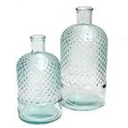 Vase en verre recyclé bleu 28 cm