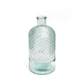 Vase décoratif en verre recyclé motif losange – H22 cm