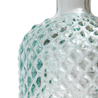 Vase décoratif en verre recyclé motif losange – H22 cm