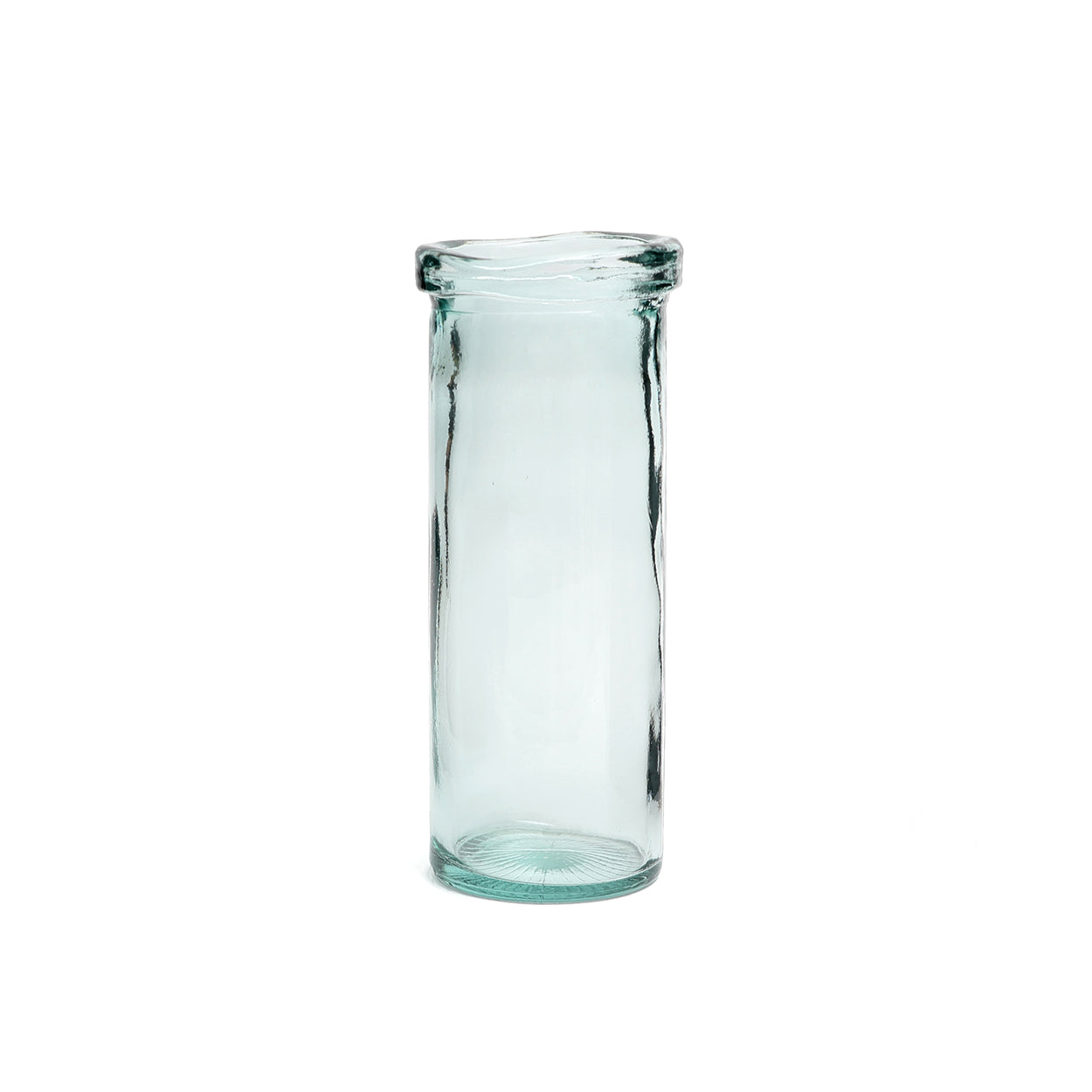 Vase en verre recyclé bleu 36 cm – Design épuré