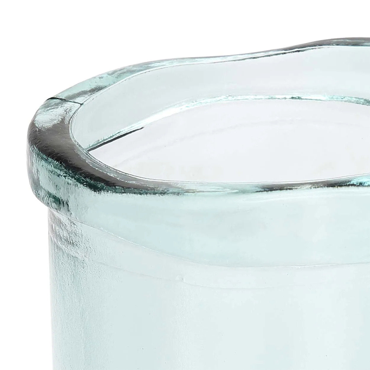 Vase en verre recyclé bleu 36 cm – Design épuré